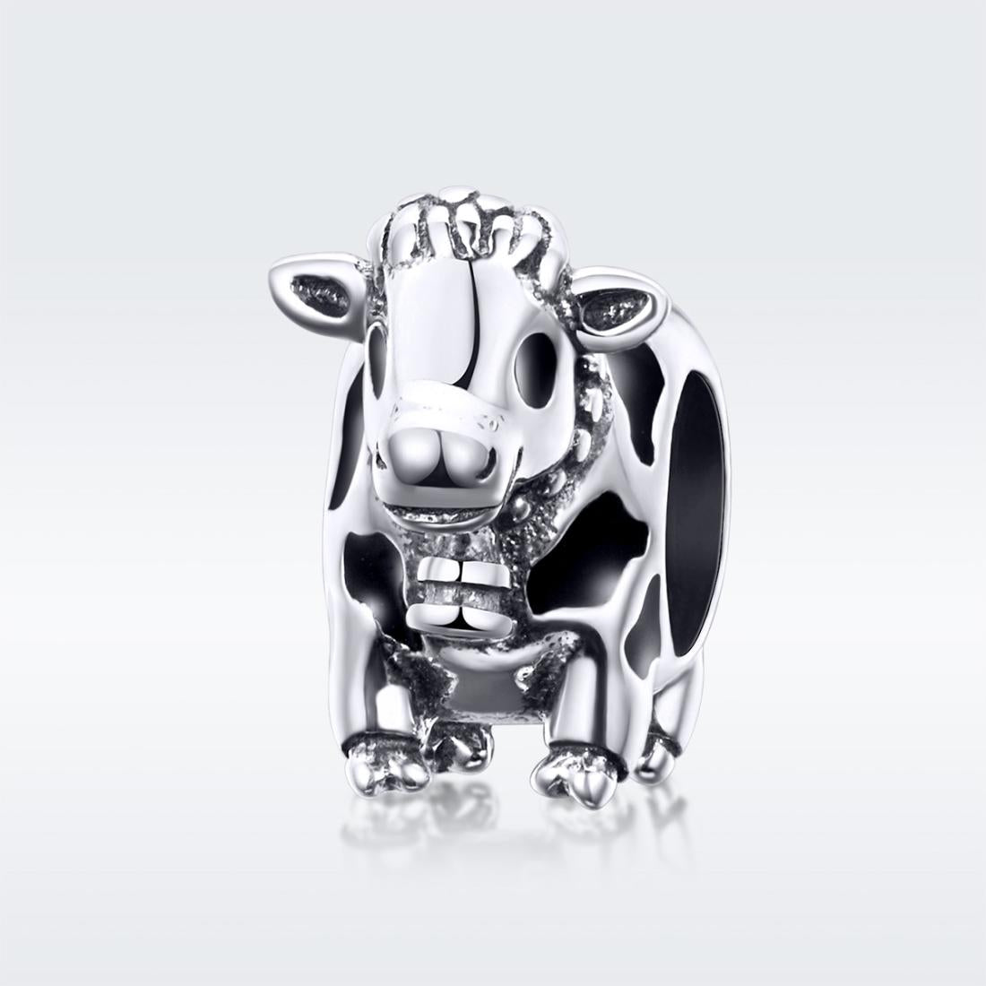 925 Sterling Silver Cow Beaded Bracelet Accessory
