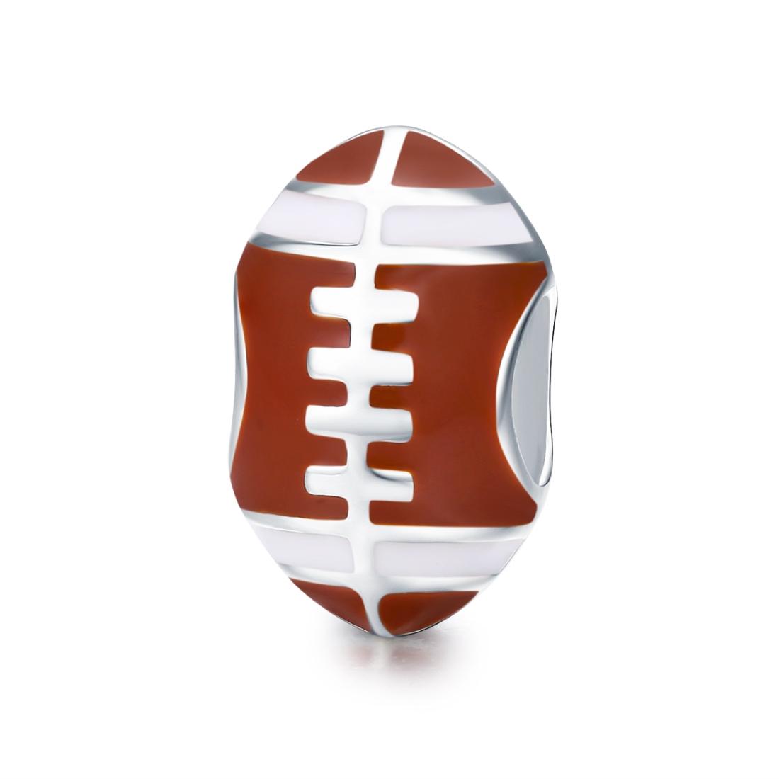 925 Sterling Silver Diy Rugby Ball Charms