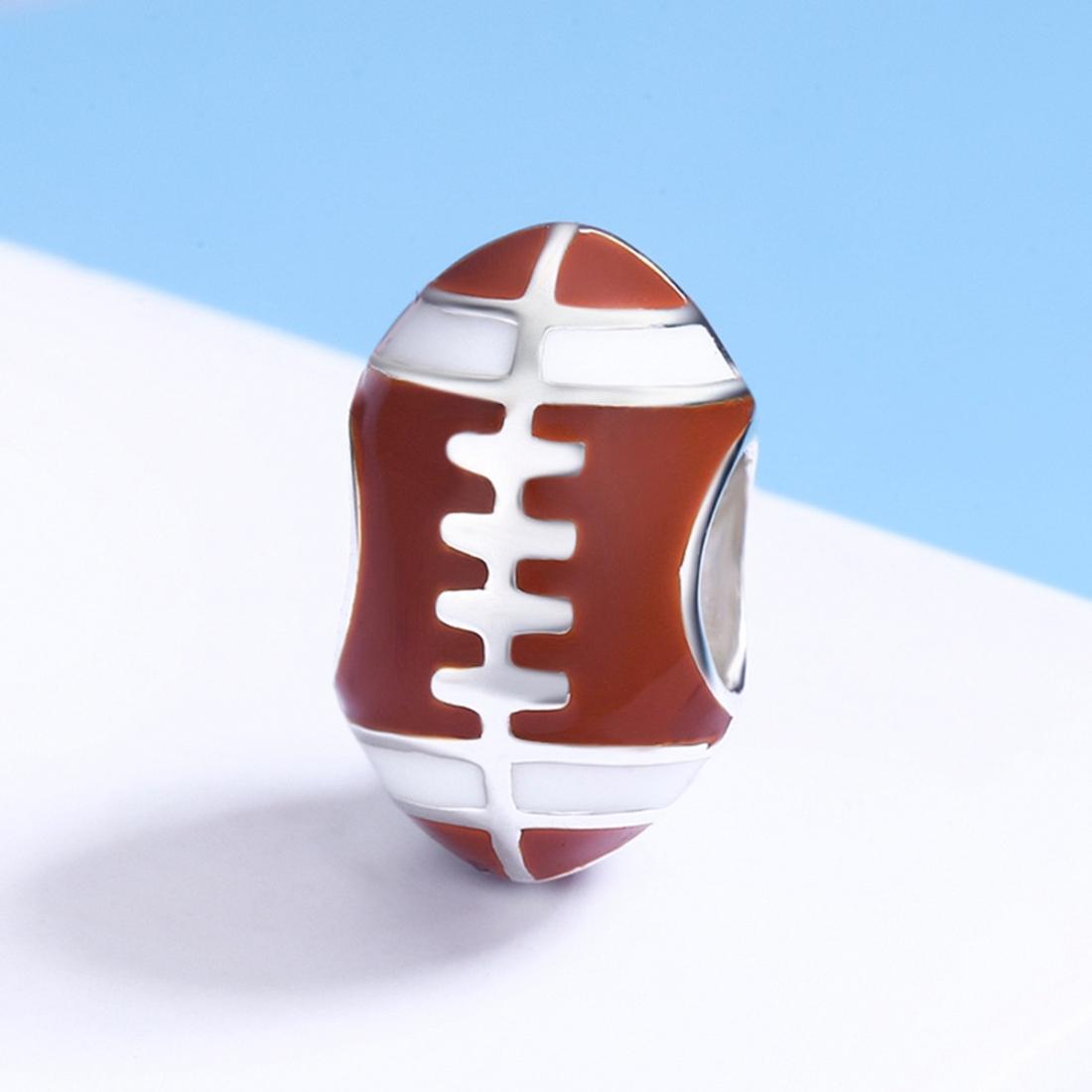 925 Sterling Silver Diy Rugby Ball Charms