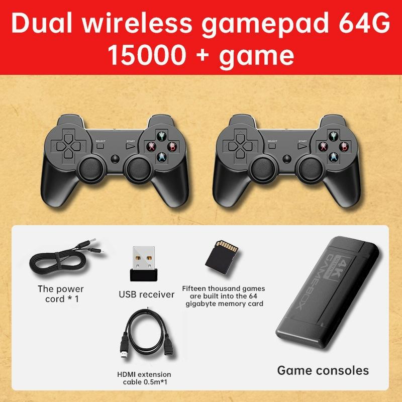 Wireless K9 Game Console With 15000 Built-In Games For Tv Double Battle Simulation - 64G