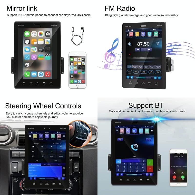 9.5 Inch Carplay Mp5 Player + 12 Light Camera - Standard Style