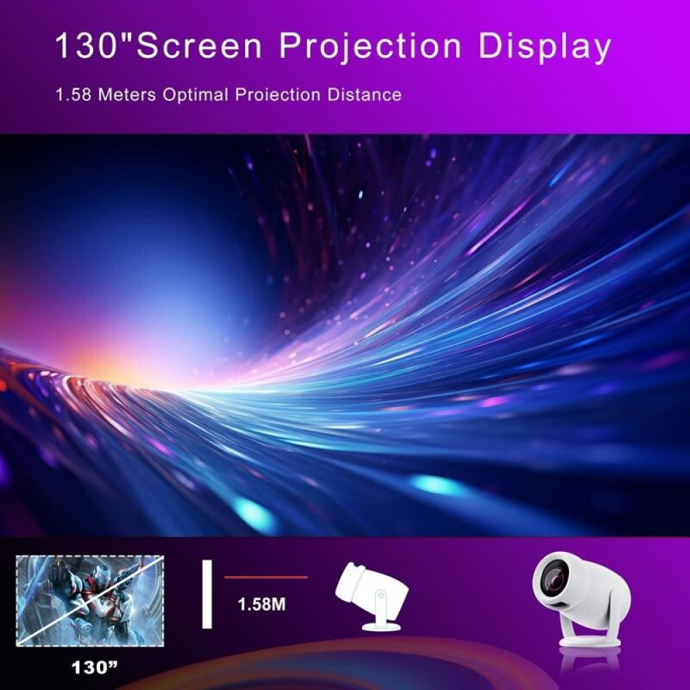 Intelligent Portable Projector With Android 12.0 For Family Use