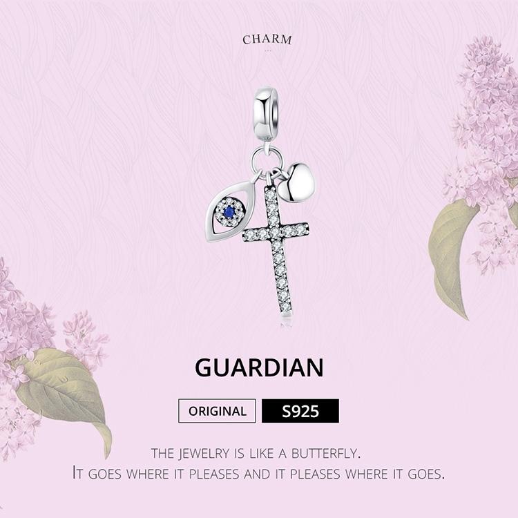 925 Sterling Silver Cross Charm For Diy Bracelets