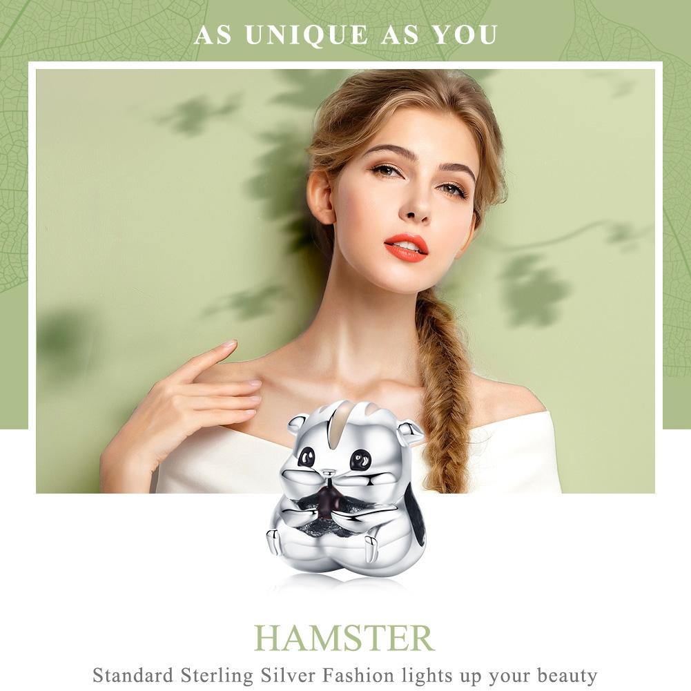 925 Sterling Silver Hamster Bead Bracelet & Necklace Set