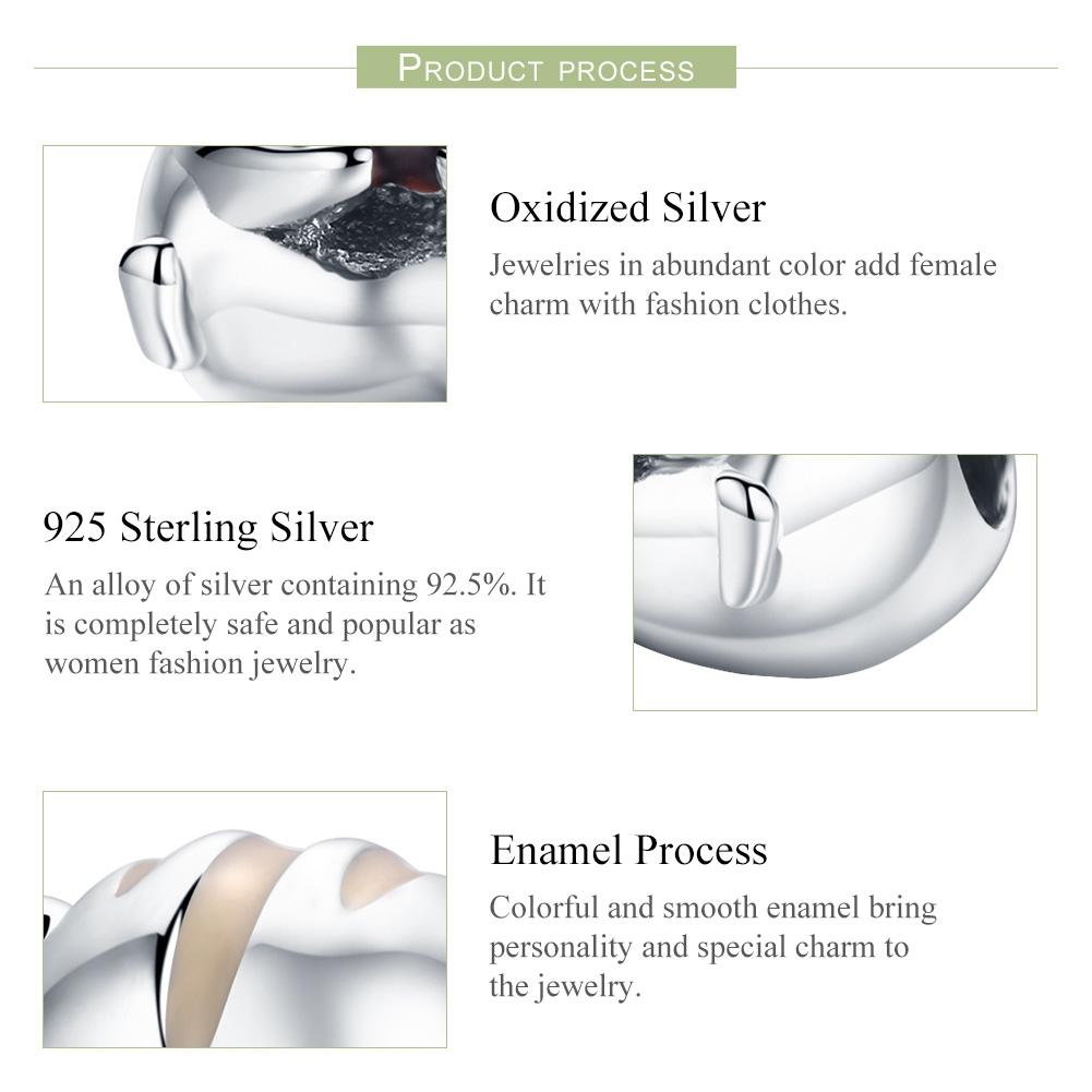 925 Sterling Silver Hamster Bead Bracelet & Necklace Set