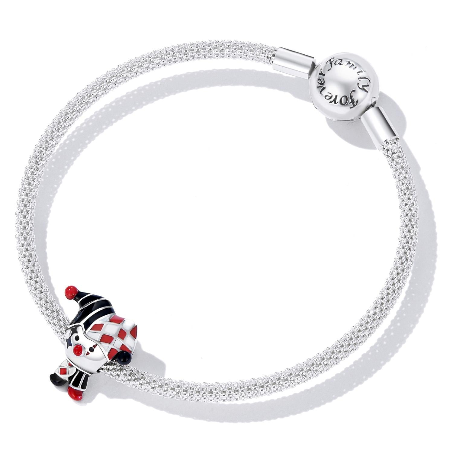 925 Sterling Silver Poker Clown Beads For Diy Bracelets & Necklaces