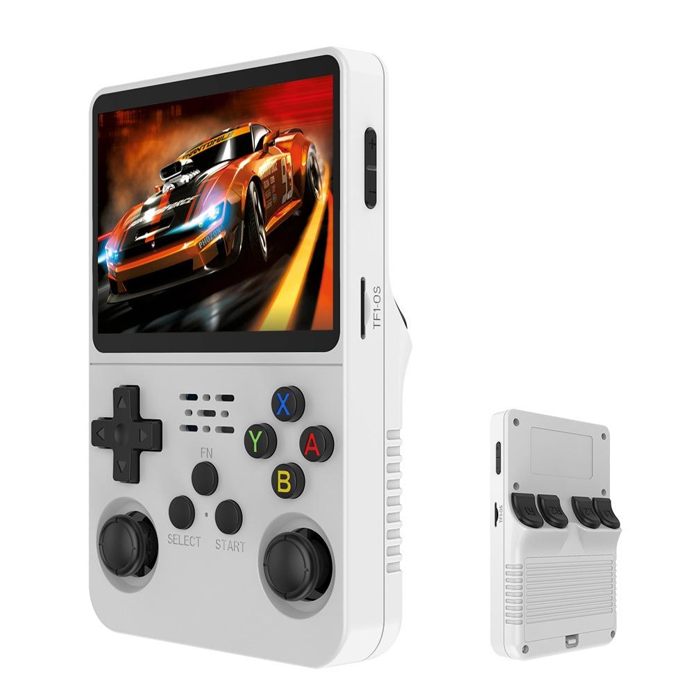 Retro Handheld Game Console With 3.5-Inch Ips Screen - Portable Video Player 128G In Gray Transparent - 128G White