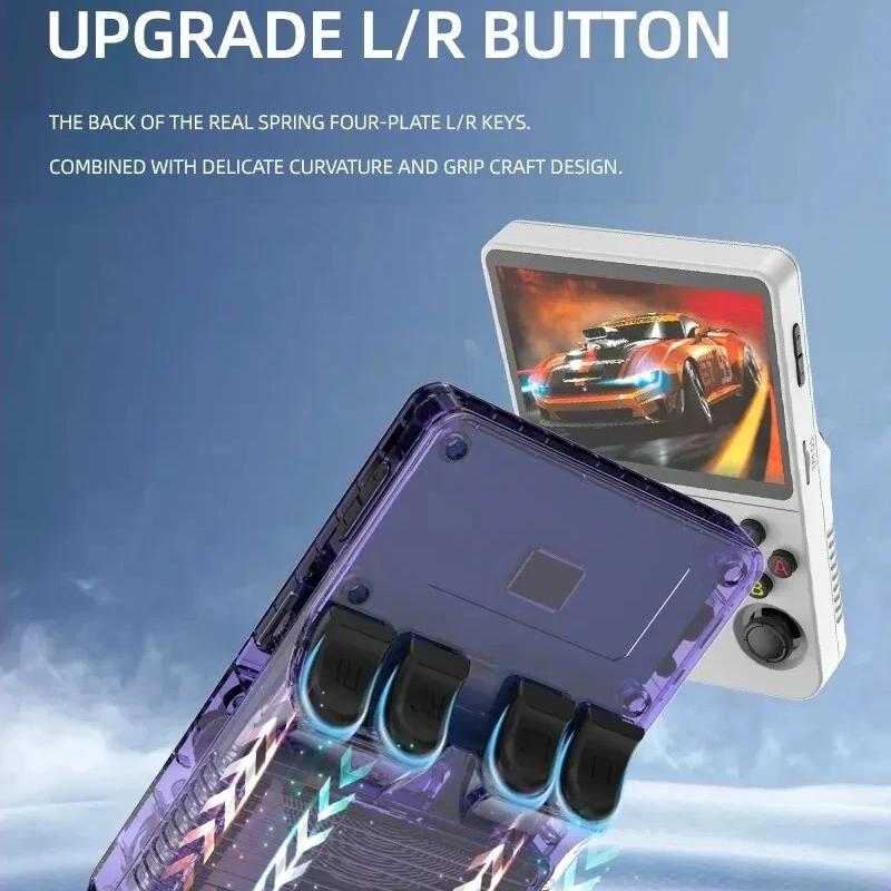 Retro Handheld Game Console With 3.5-Inch Ips Screen - Portable Video Player 128G In Gray Transparent - 128G White