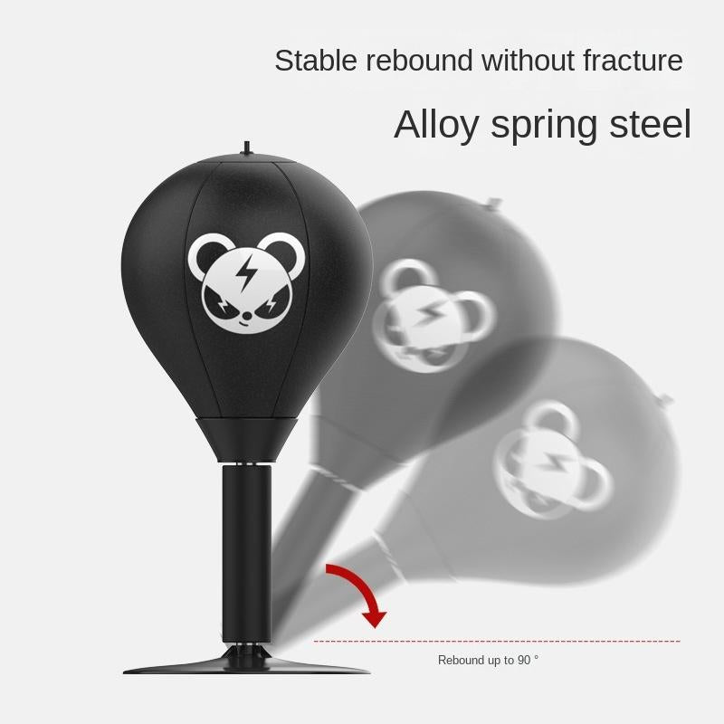 Desktop Speed Ball For Boxing Training - Bear Design With Gloves & Pump - Monkey+Children Gloves+Pump
