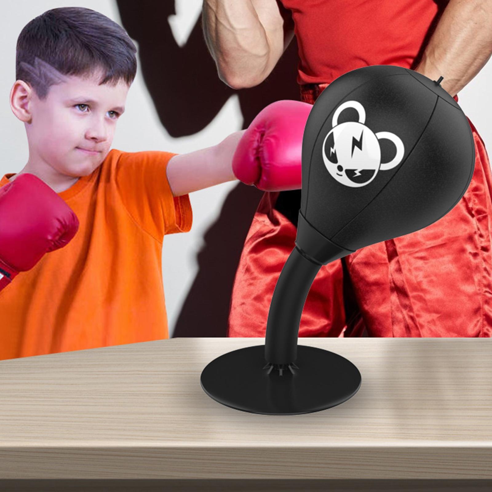 Desktop Speed Ball For Boxing Training - Bear Design With Gloves & Pump - Monkey+Children Gloves+Pump