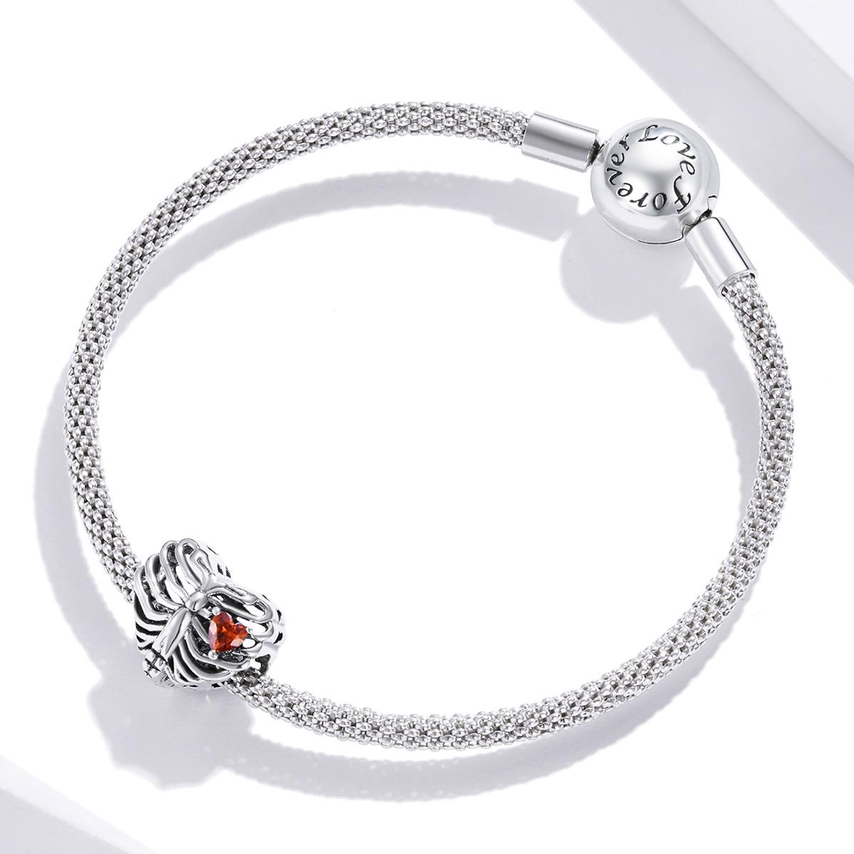 925 Sterling Silver Heart Beads For Diy Bracelets & Necklaces