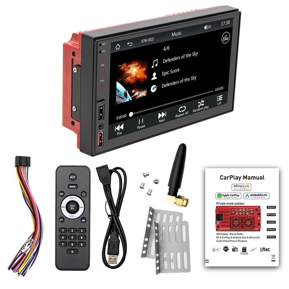 7 Inch Wireless Carplay Mp5 Player - Bluetooth / Reverse / Mobile Internet