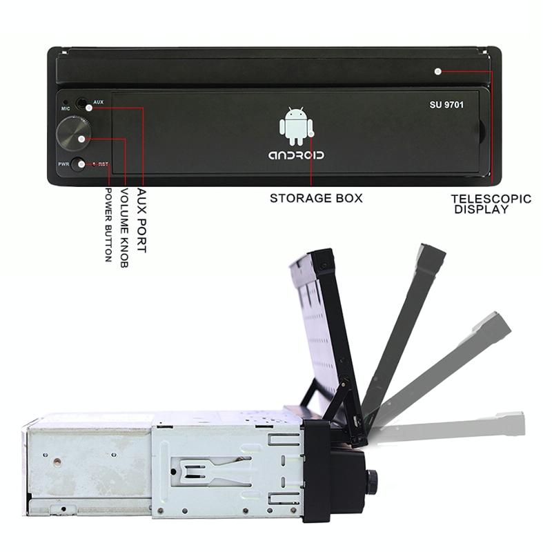 7 Inch Car Android Radio Receiver Fm / Bluetooth / Tf / Gps / Wifi 2Gb + 32Gb