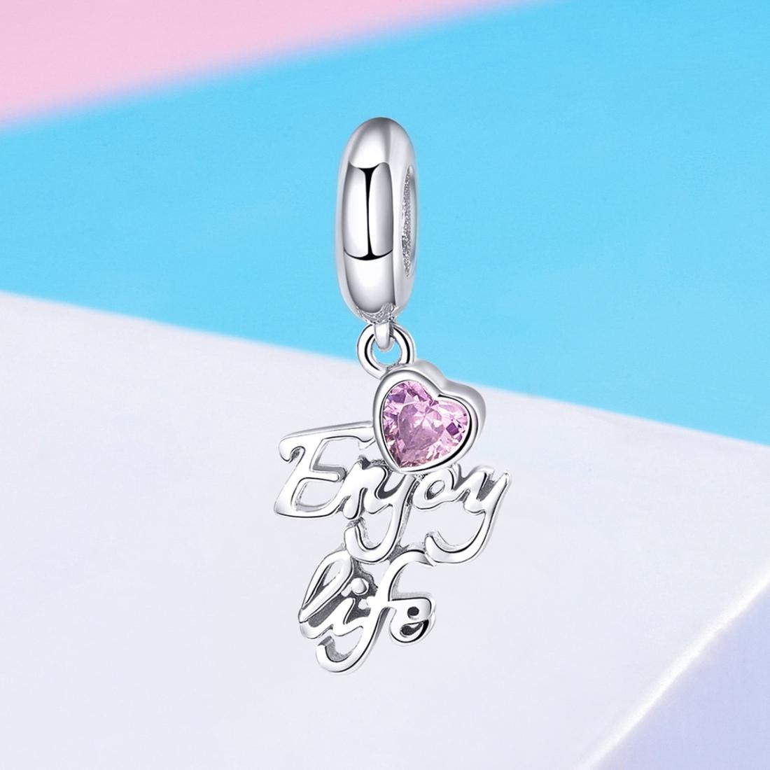 925 Sterling Silver Love Life Pendant For Diy Necklace / Bracelet