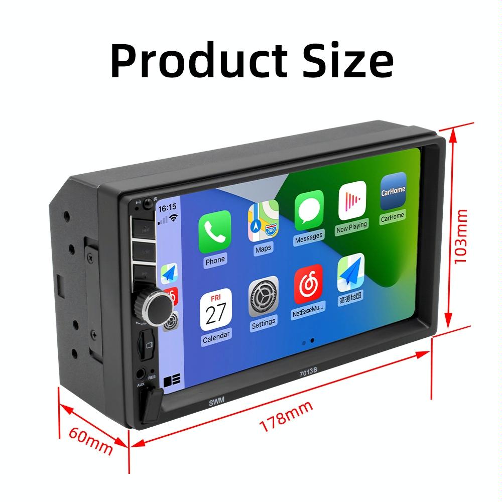 7 Inch Car Radio Receiver Mp5 Player Fm & Bluetooth & Tf Card & Phone Link & Wired Carplay