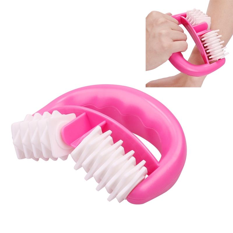 Portable Meridian Massager Compact Roller For Muscle Relief - Rose Red Piece