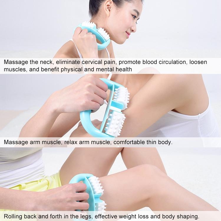 Portable Meridian Massager Compact Roller For Muscle Relief - Rose Red Piece