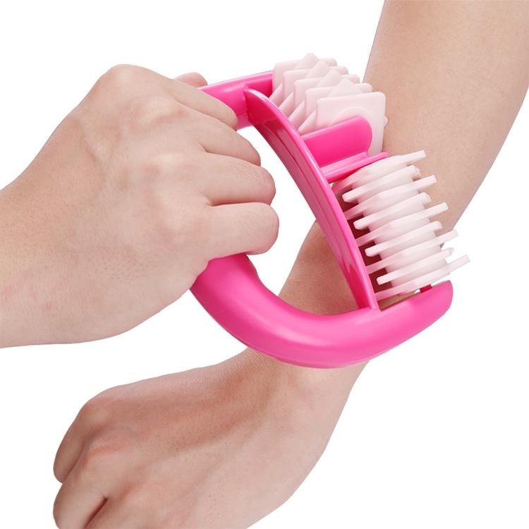 Portable Meridian Massager Compact Roller For Muscle Relief - Rose Red Piece