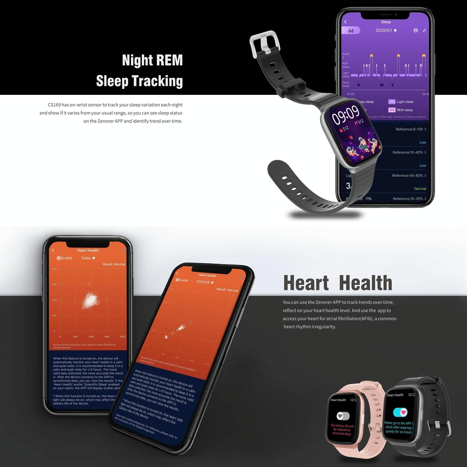 1.69 Inch Ips Screen 5Atm Waterproof Sport Smart Watch Support Sleep Monitoring / Heart Rate Monitoring / Sport Mode / Incoming Call & Information Reminder - Rose Gold
