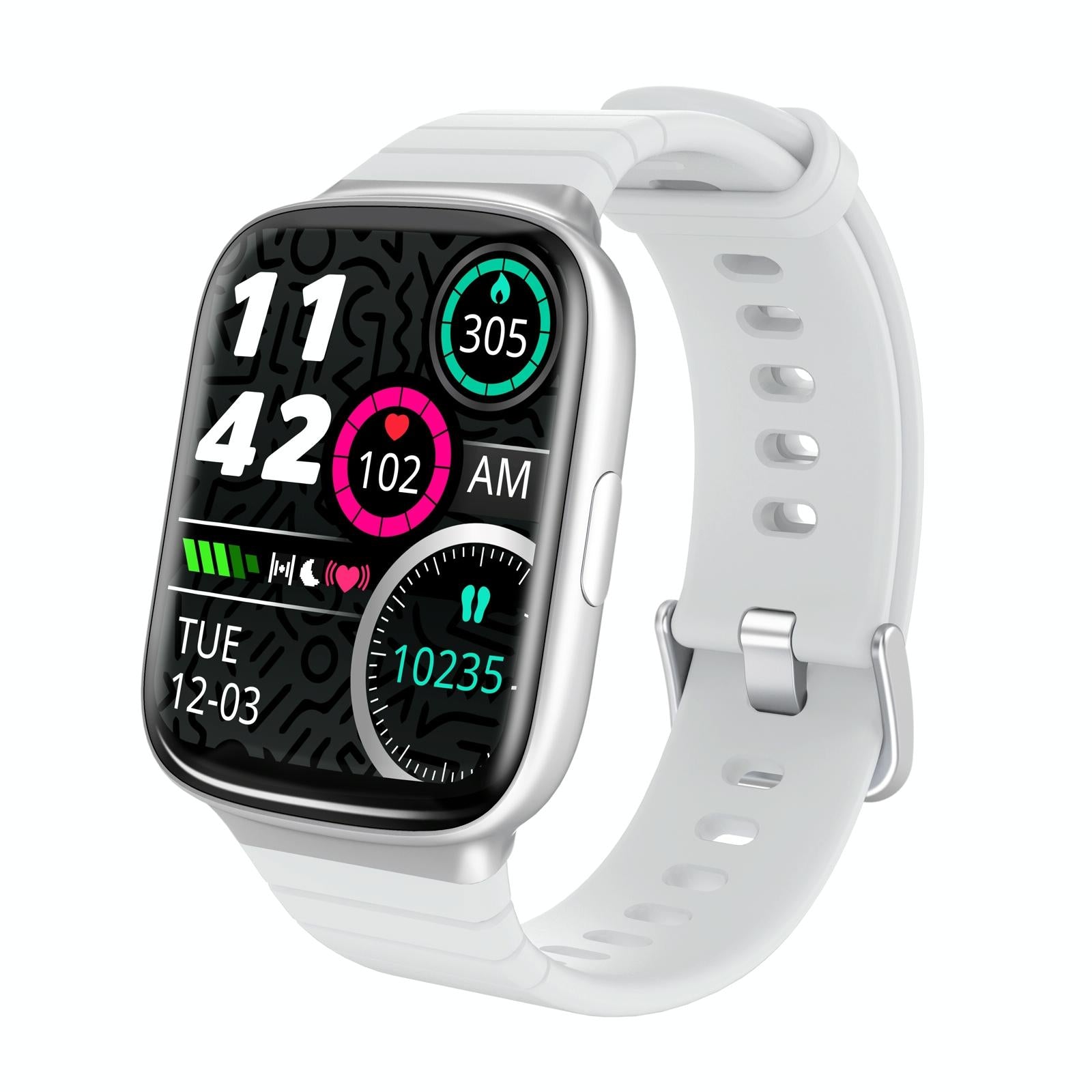 1.69 Inch Ips Screen 5Atm Waterproof Sport Smart Watch Support Sleep Monitoring / Heart Rate Monitoring / Sport Mode / Incoming Call & Information Reminder - Rose Gold