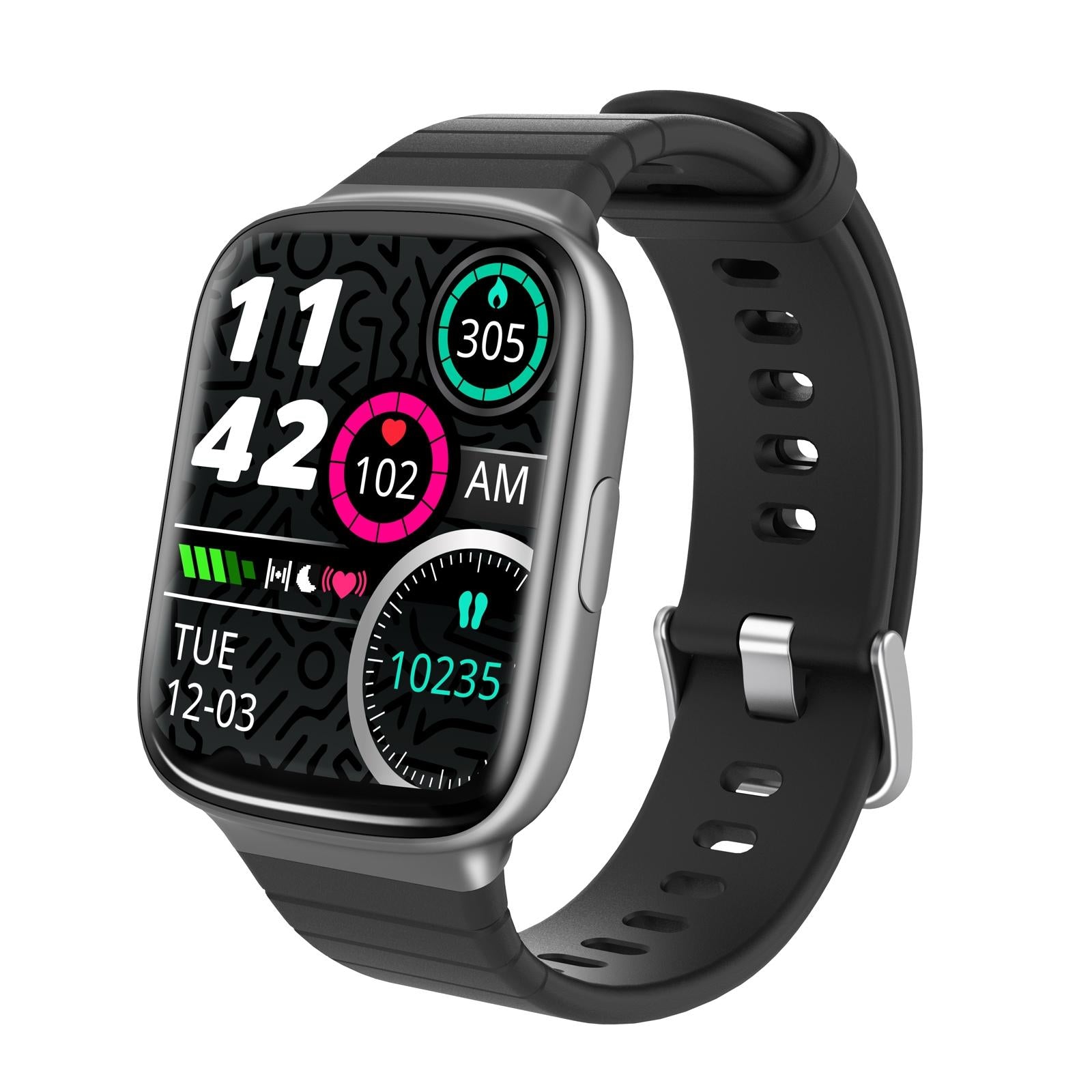 1.69 Inch Ips Screen 5Atm Waterproof Sport Smart Watch Support Sleep Monitoring / Heart Rate Monitoring / Sport Mode / Incoming Call & Information Reminder - Rose Gold
