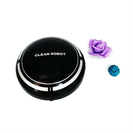 Intelligent 2-in-1 Rechargeable Floor Sweeping Robot Vacuum - Black
