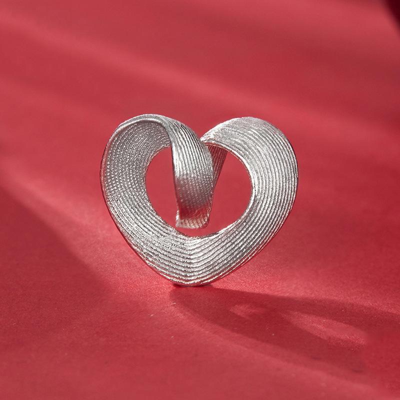 925 Sterling Silver Romantic Heart Diy Beads & Platinum
