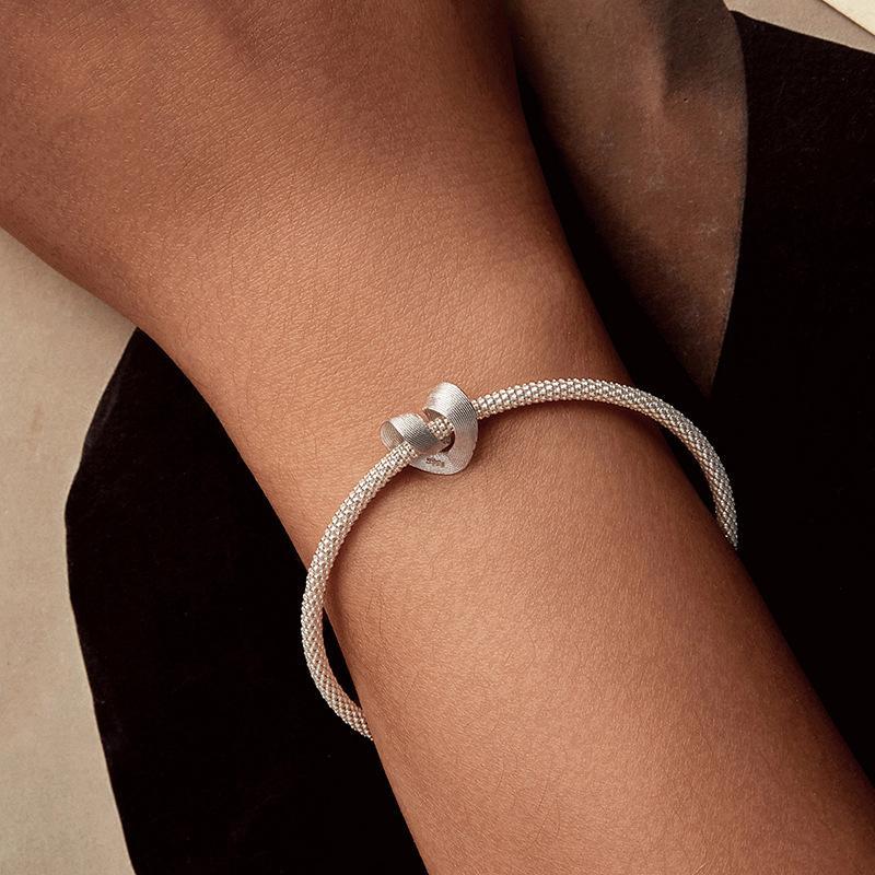 925 Sterling Silver Romantic Heart Diy Beads & Platinum