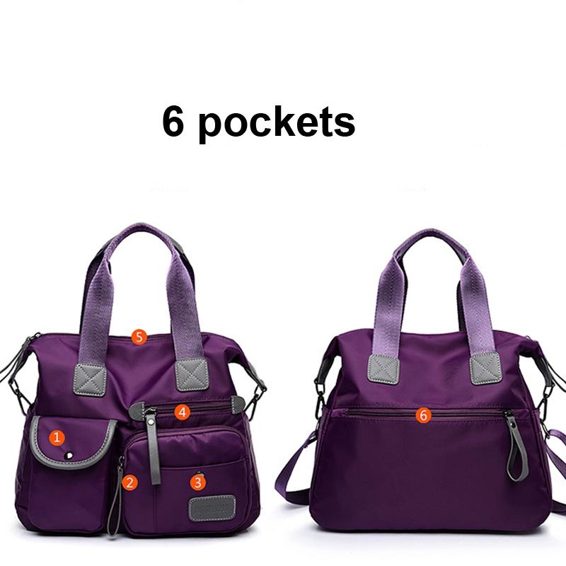 Versatile Oxford Cloth Shoulder Bag for Women - Purple