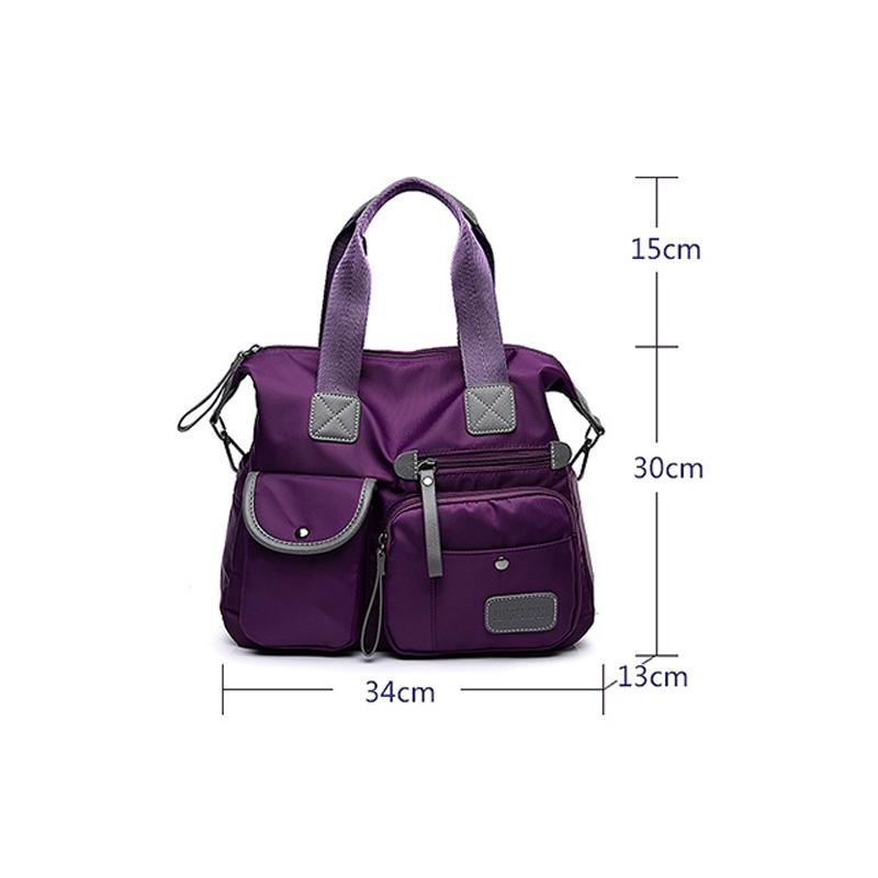 Versatile Oxford Cloth Shoulder Bag for Women - Purple