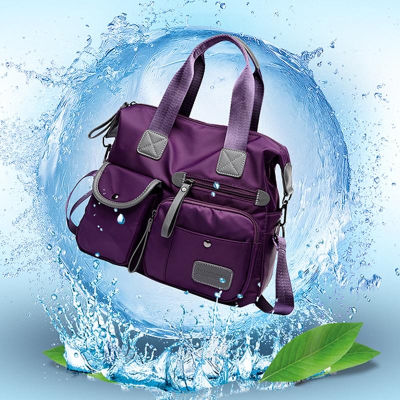 Versatile Oxford Cloth Shoulder Bag for Women - Purple
