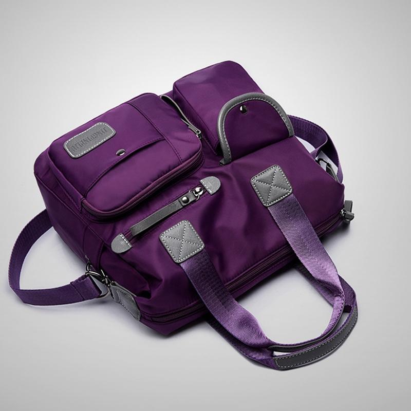 Versatile Oxford Cloth Shoulder Bag for Women - Purple