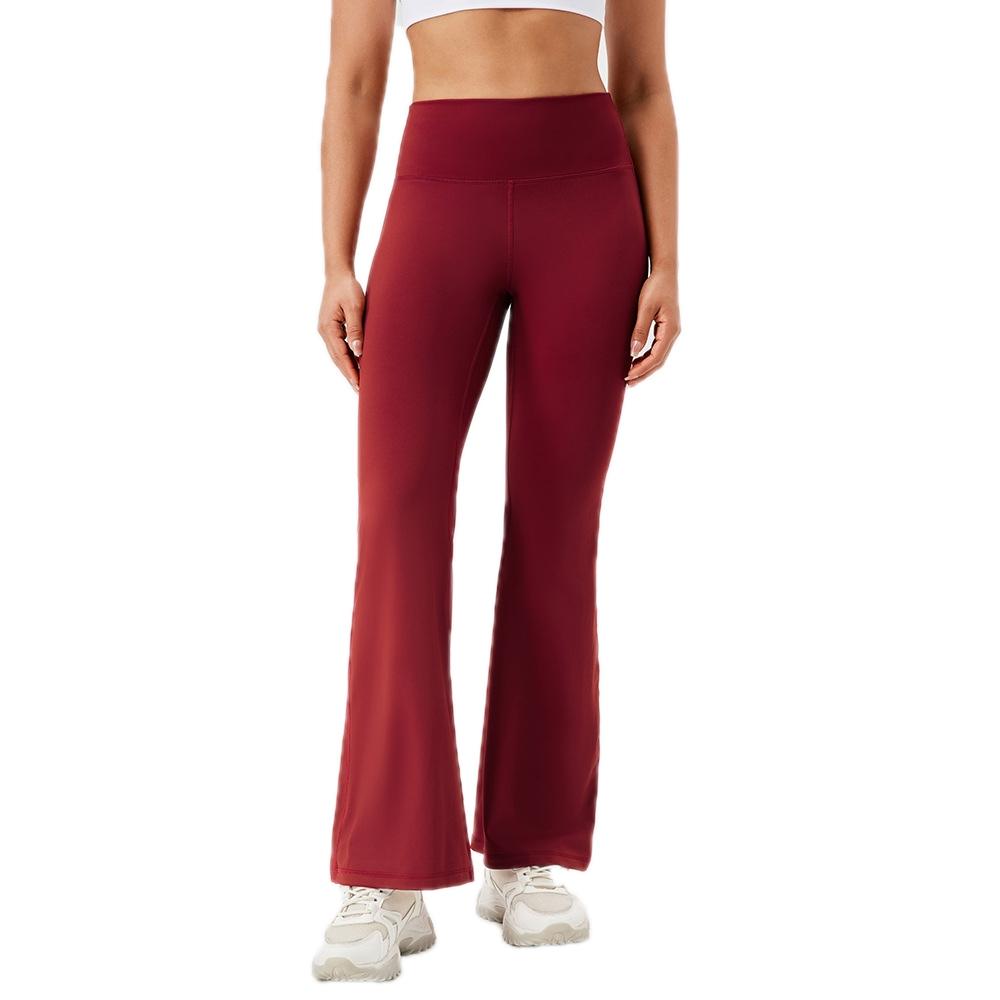 High Waisted Elastic Yoga Flared Pants Size L - Black - S
