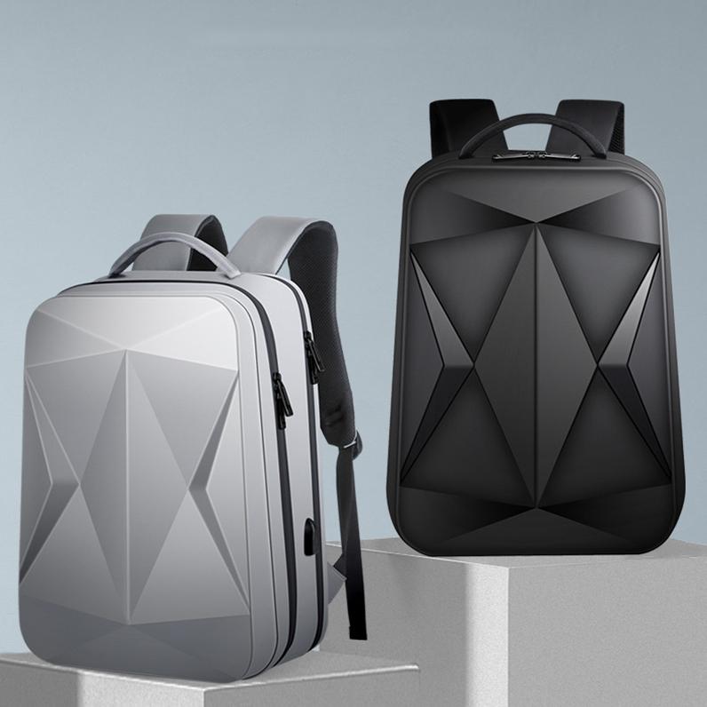 Waterproof Laptop Backpack with Usb Port - Large Capacity - Light Grey