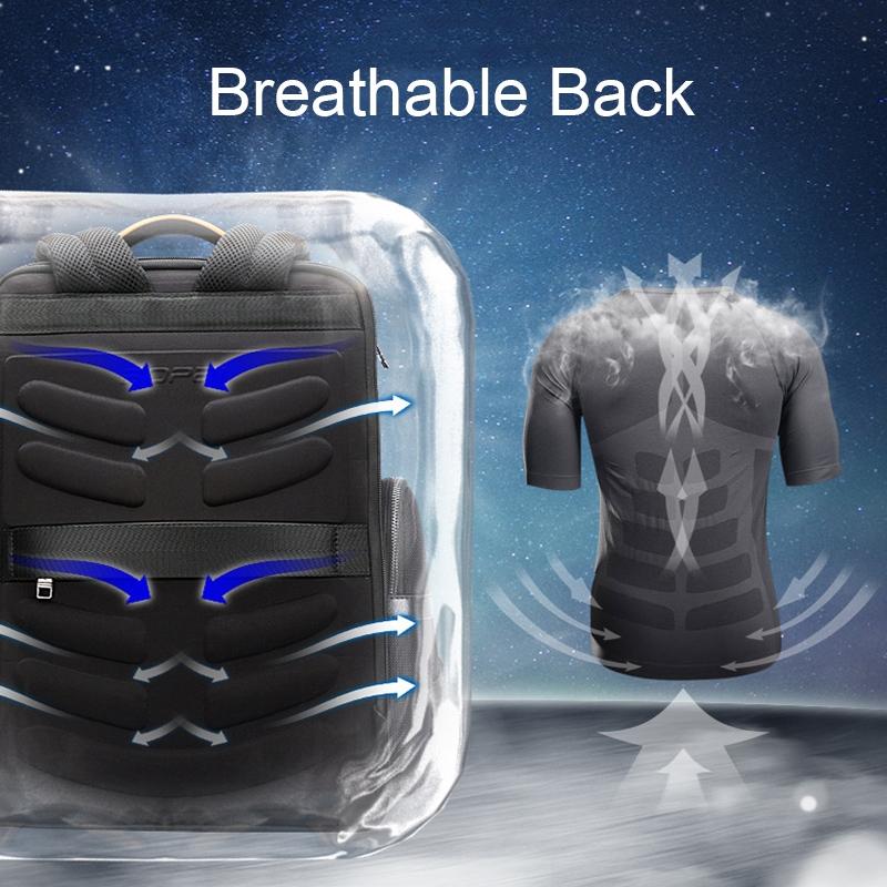 Black Multifunctional Anti-theft Laptop Backpack with Usb Charging Hole