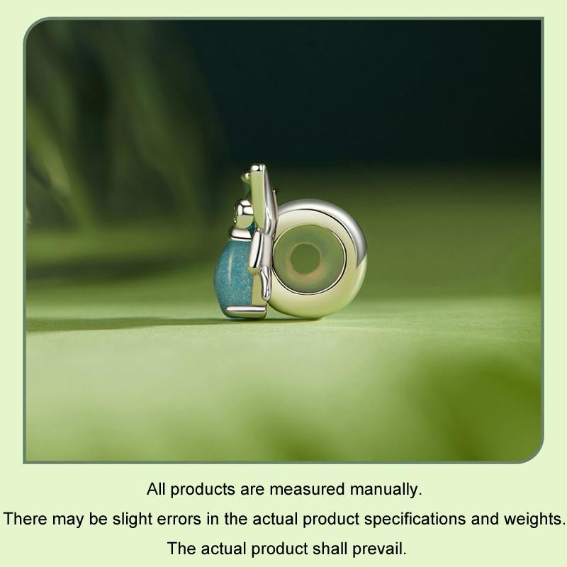 925 Sterling Silver Blue Luminous Zircon Bee Silicone Diy Beads