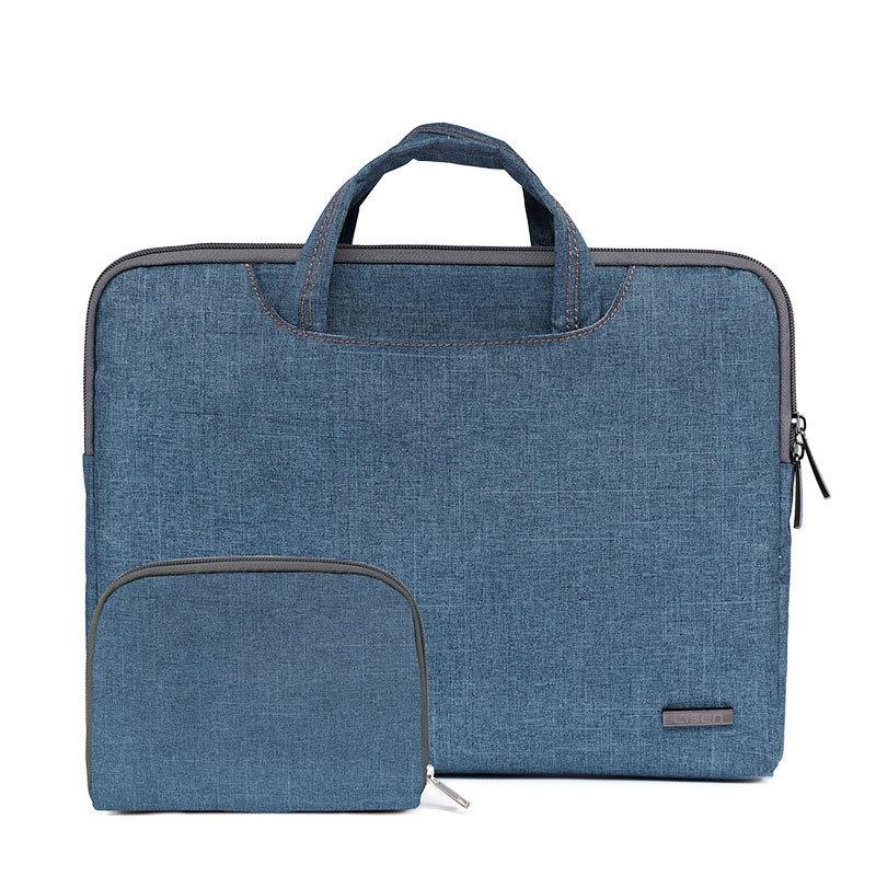 11.6 Inch Simple Business Laptop Bag with Liner - Ls-116 - Pu Black