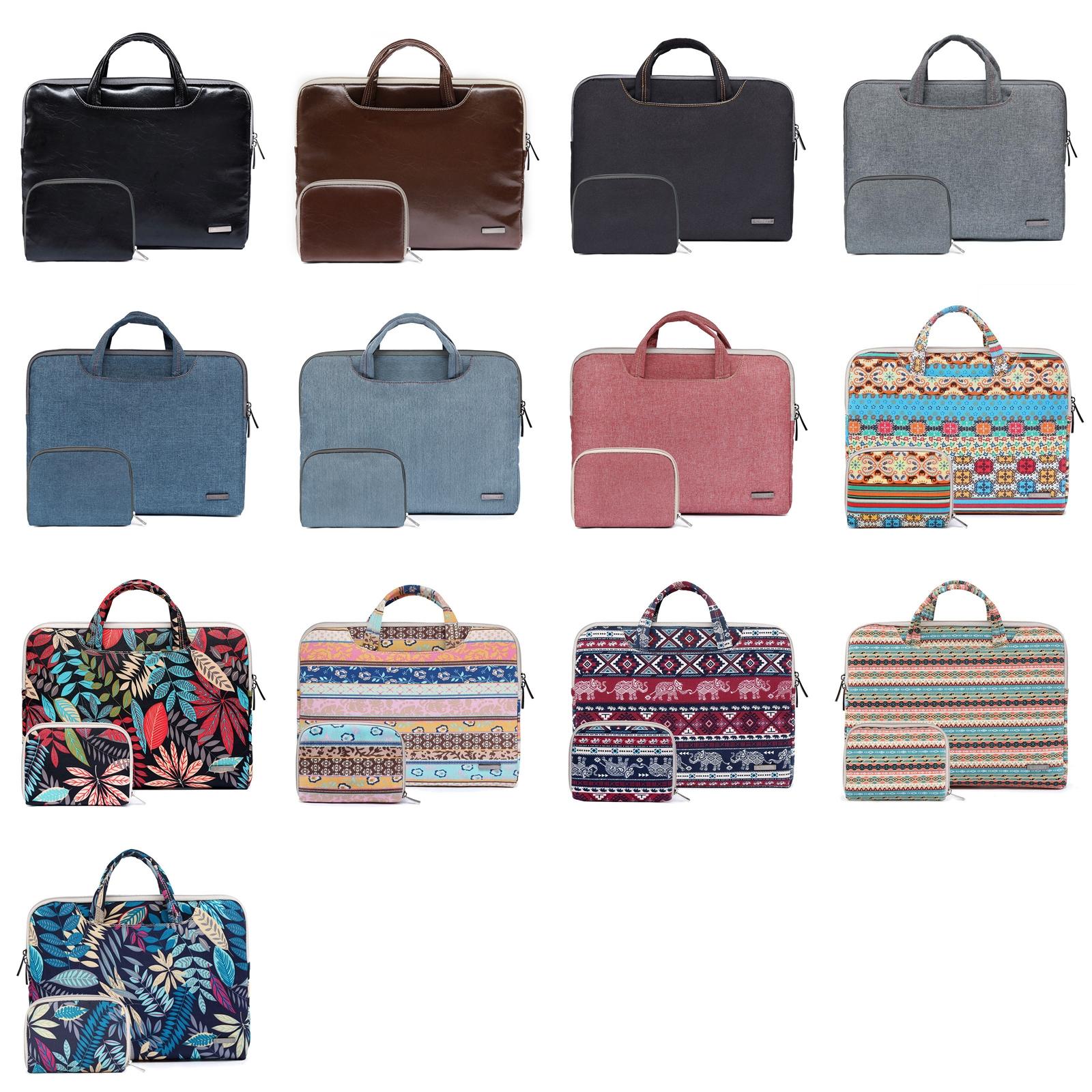 11.6 Inch Simple Business Laptop Bag with Liner - Ls-116 - Pu Black