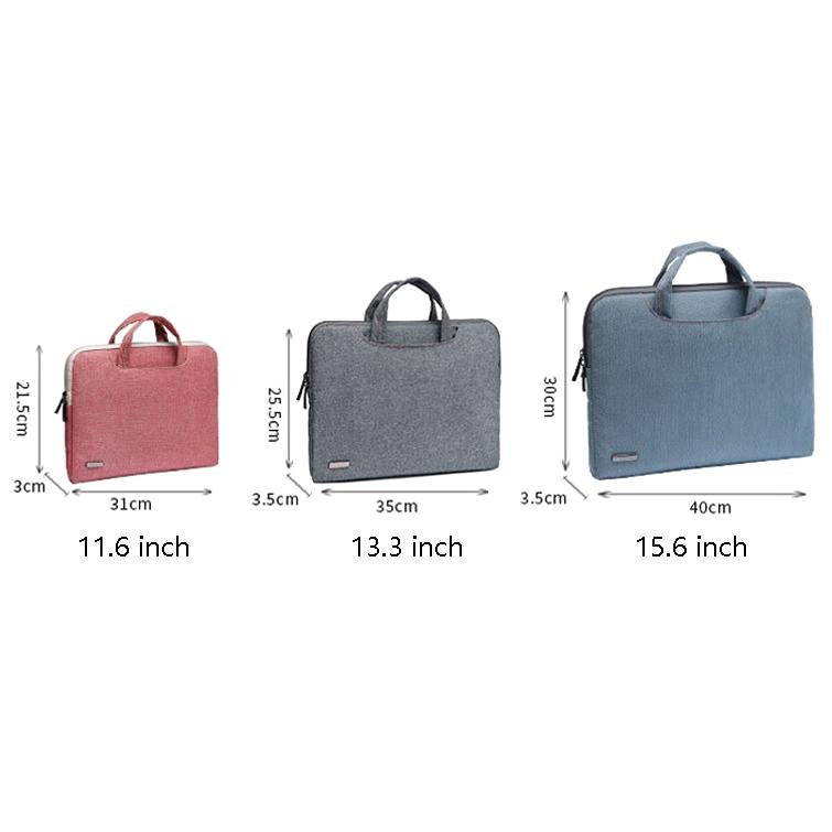 11.6 Inch Simple Business Laptop Bag with Liner - Ls-116 - Pu Black