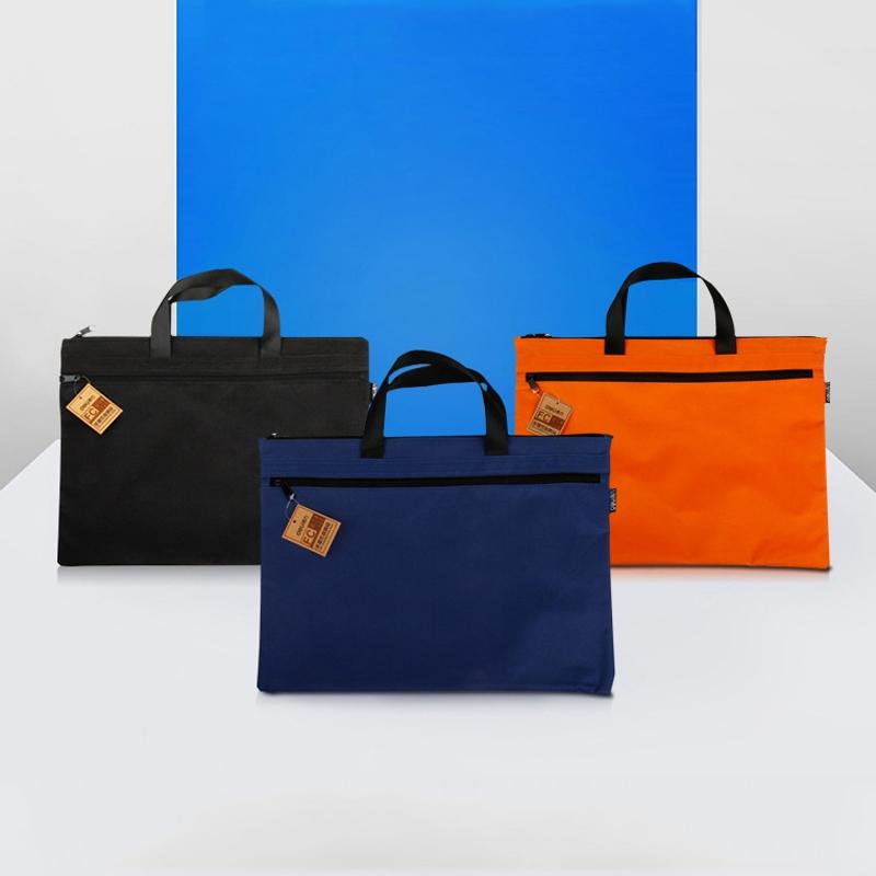 Double Zipper Canvas Storage Bag - Portable and Simple - Dark Blue