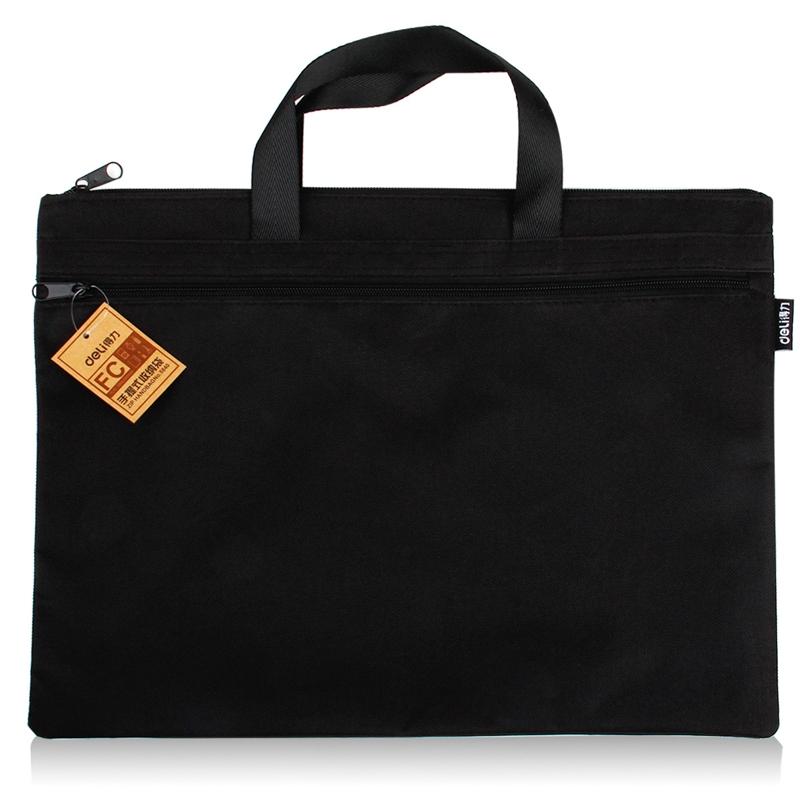 Double Zipper Canvas Storage Bag - Portable and Simple - Dark Blue