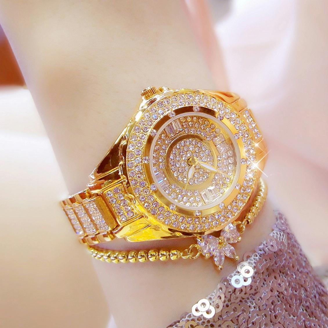 Full Diamond Women Watch - Niche Collection - Gold