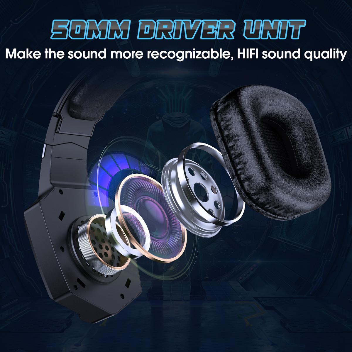 Tri-Mode Bluetooth E-Sports Headset - Black