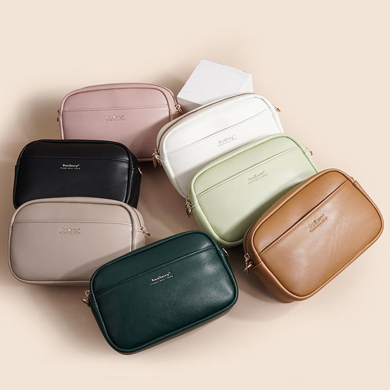 Small Square Pu Crossbody Bag For Women High Capacity - White