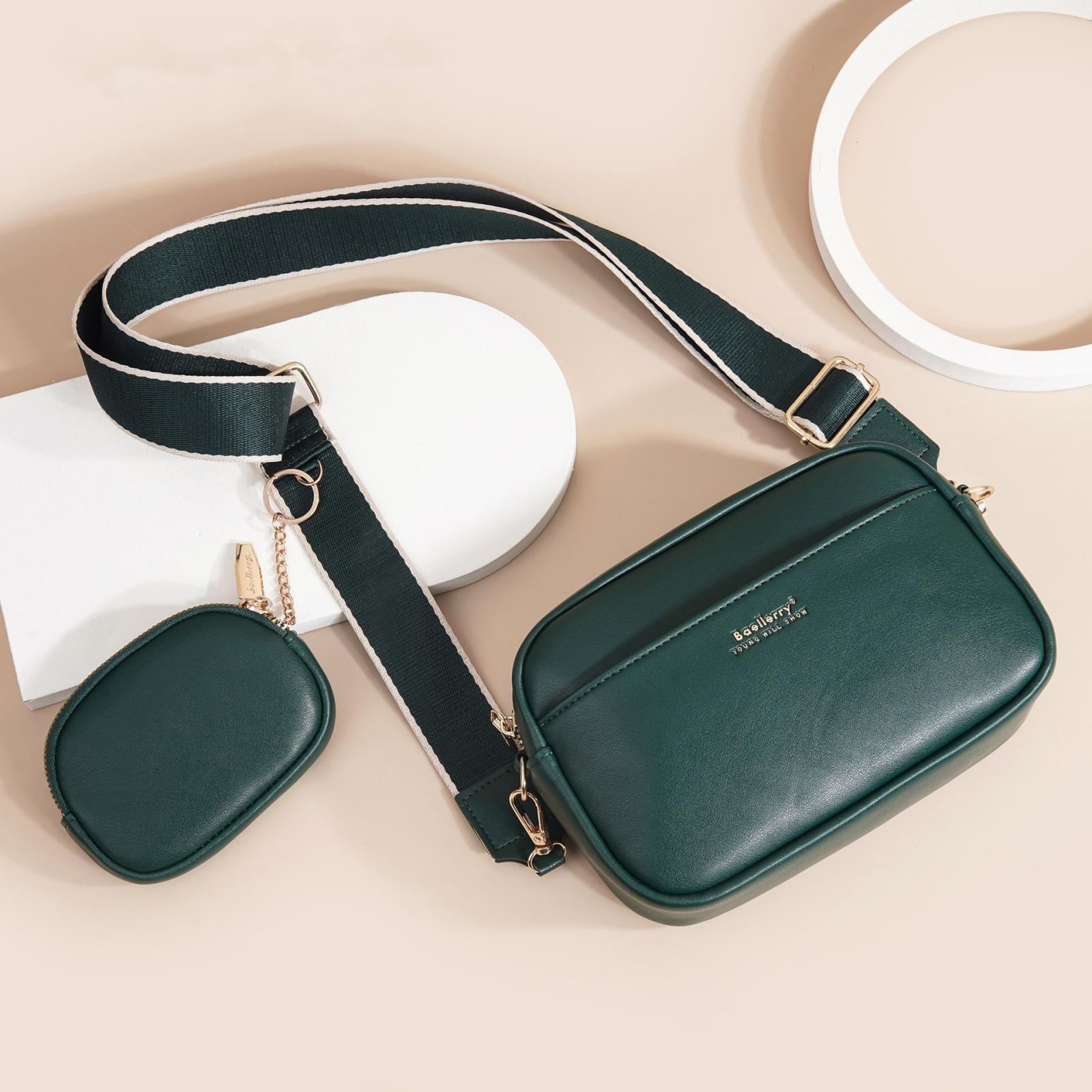Small Square Pu Crossbody Bag For Women High Capacity - White