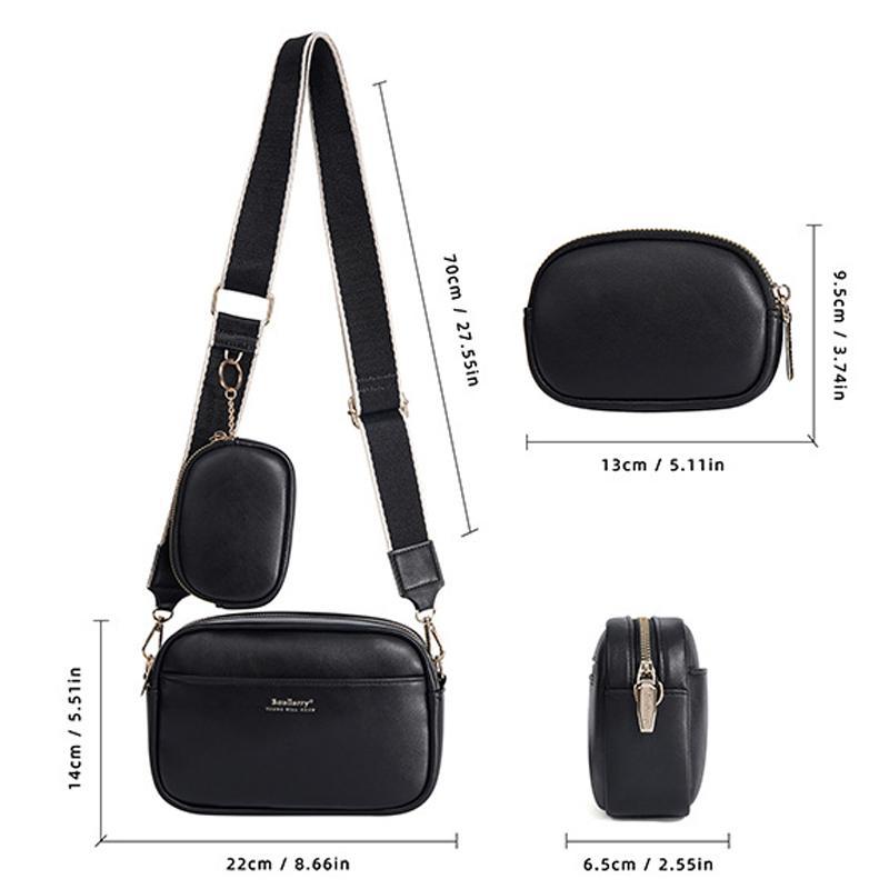 Small Square Pu Crossbody Bag For Women High Capacity - White