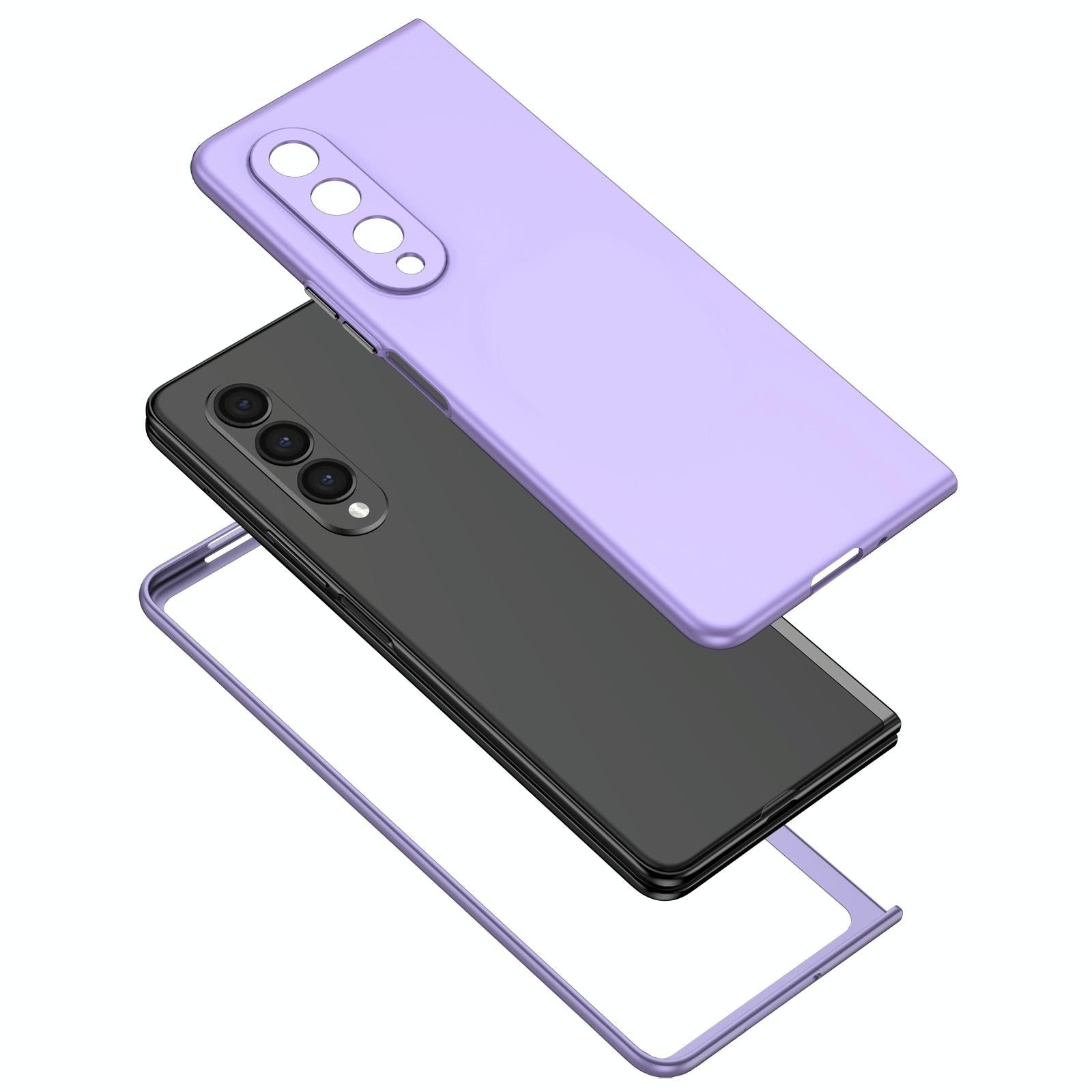 For Samsung Galaxy z Fold4 5G Foldable Armor Phone Case - Compact and Durable - Pink