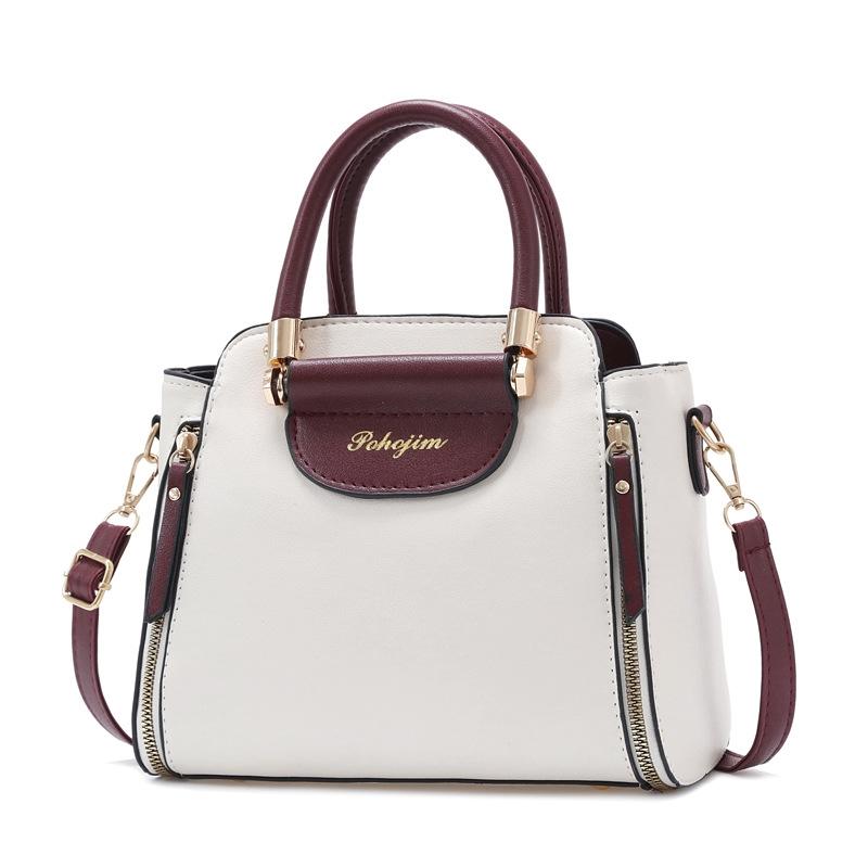 Large Capacity Women Colorblock Crossbody Bag - Black
