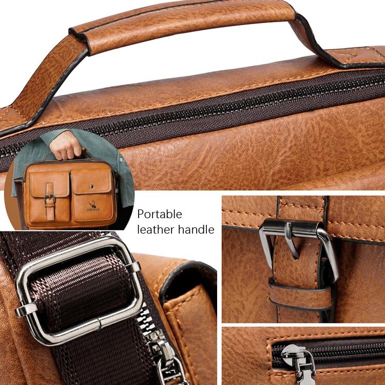 Retro Shoulder Bag For Men Large Capacity - Black