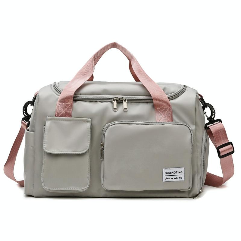Compact Waterproof Gym Bag for Travel - Size s - Light Grey